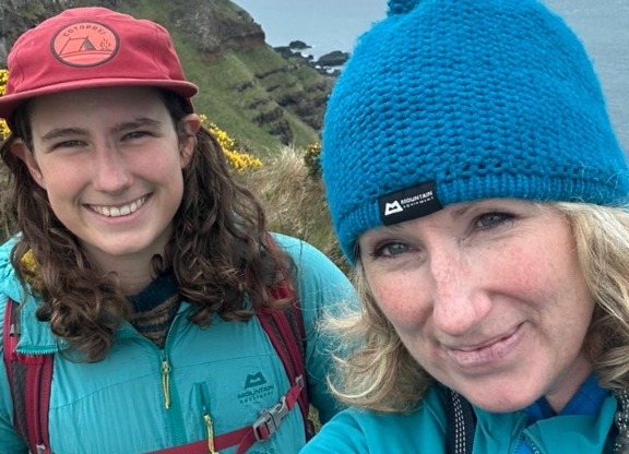 Hiking Fiona McManus and daughter hiking - Building resilience beyond the studio